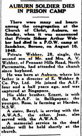Cumberland Argus, November 28 1945.