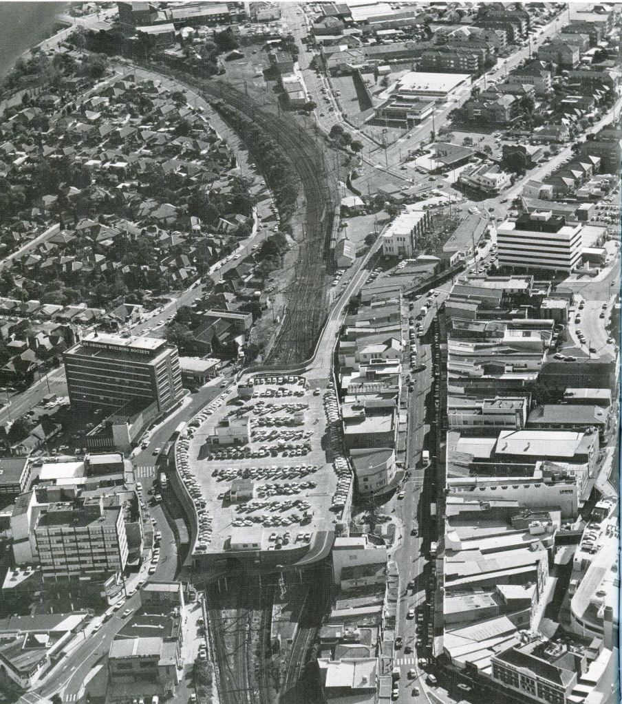 The view from above, 1986. Image courtesy Hurstville Council