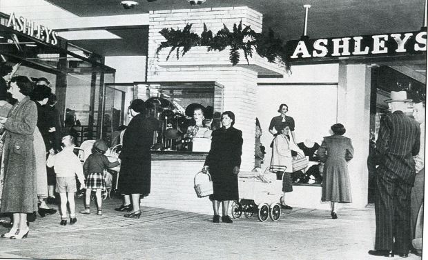 Stepping out at Ashleys, 1954. Image courtesy Hurstville Council