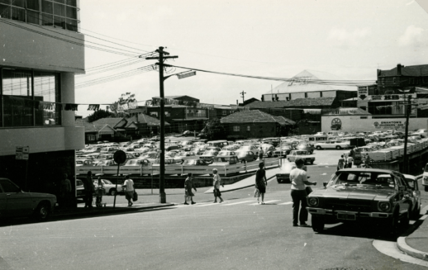 Council Car Park, Crofts Ave & Cross Street, 1976. Image courtesy Hurstville Council.